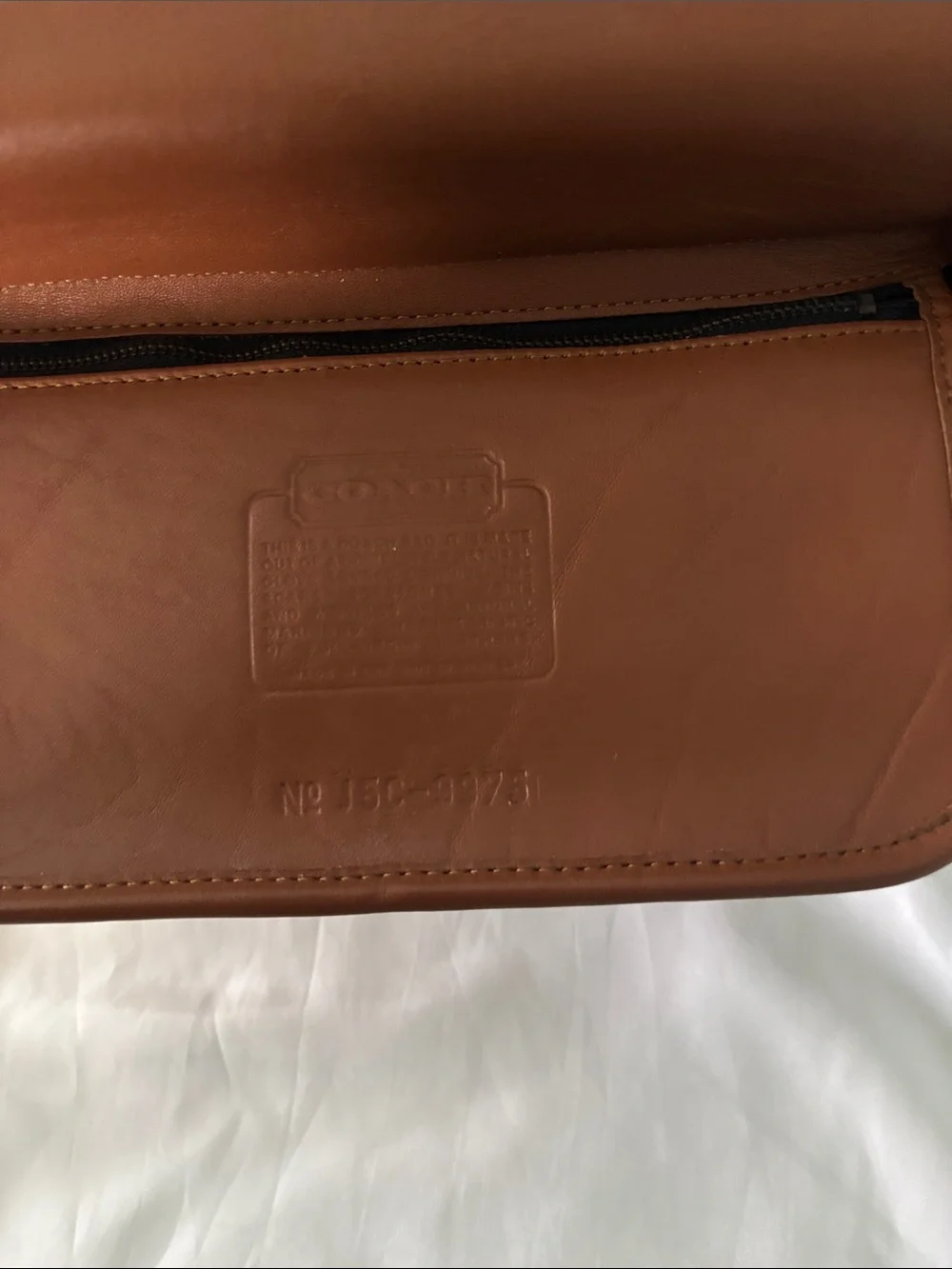 Coach Brown Leather Crossbody Bag with Gold Hardware